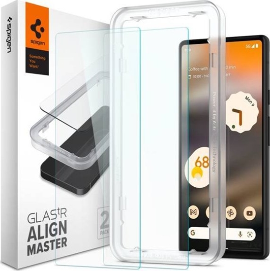 Изображение Spigen Szko hartowane Spigen GLAS.tR Slim AlignMaster Google Pixel 6a [2 PACK]