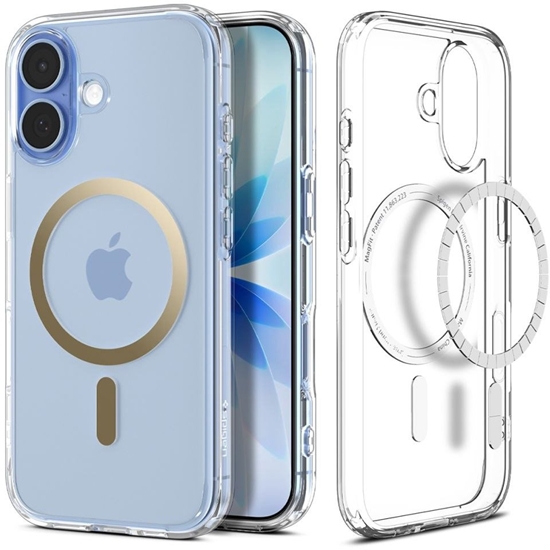 Изображение SPIGEN ULTRA HYBRID MAG MAGSAFE IPHONE 17 CLEAR/GOLD