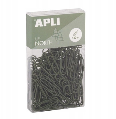 Picture of Spinacze okrge APLI Up North, 28mm, 140szt., pudeko z zawieszk, khaki