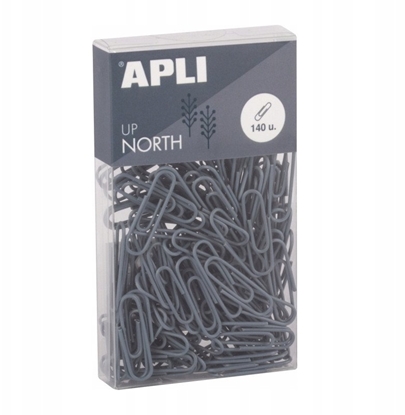 Изображение Spinacze okrge APLI Up North, 28mm, 140szt., pudeko z zawieszk, niebieskie