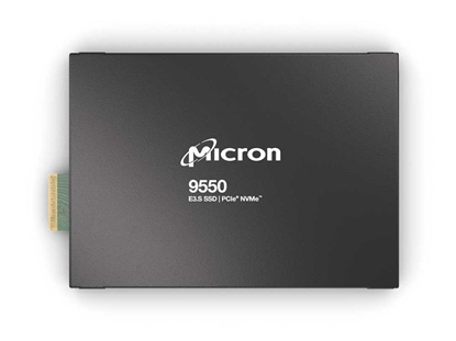 Picture of SSD|MICRON|SSD series 9550 MAX|12.8TB|NVMe|NAND flash technology 3D TLC|Write speed 10000 MBytes/sec|Read speed 14000 MBytes/sec|Form Factor E3.S|TBW 70080 TB|MTFDLBQ12T8THB-1BK1DABYYR