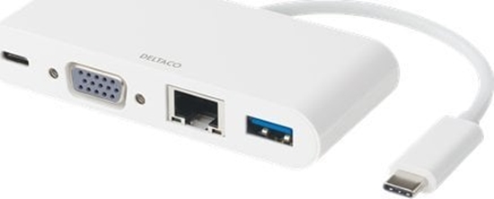 Picture of Stacja/replikator Deltaco USB-C (USBC-VGA5)
