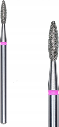 Picture of STALEKS Frez diamentowy do paznokci - pomyk 2,1/8mm FA10R021/8 czerwony