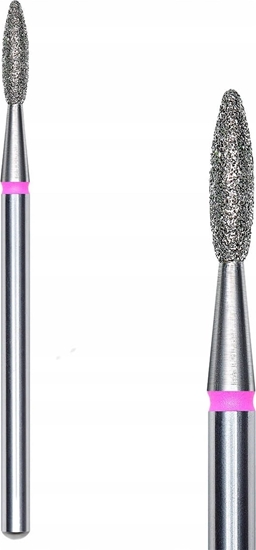 Picture of STALEKS Frez diamentowy do paznokci - pomyk 2,1/8mm FA10R021/8 czerwony