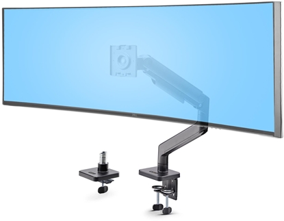 Attēls no StarTech H1M1AG1-MONITOR-ARM uchwyt / stojak do monitorów 124,5 cm (49") Biurko Czarny