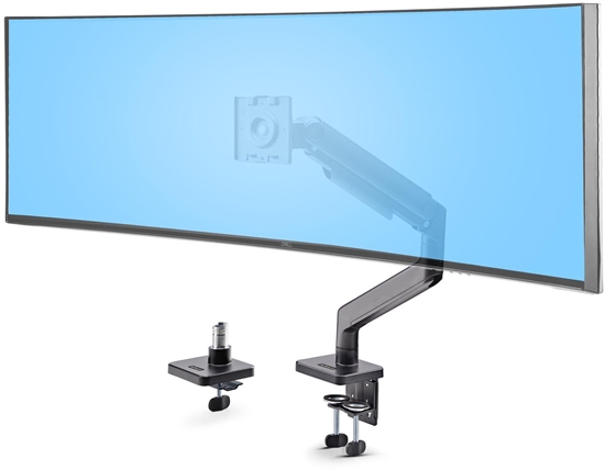 Picture of StarTech H1M1AG1-MONITOR-ARM uchwyt / stojak do monitorów 124,5 cm (49") Biurko Czarny