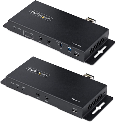 Изображение StarTech.com 4K HDMI over Fiber Extender Kit, 4K 60Hz up to 3300ft/1km (Single Mode) or 1000ft/300m (Multimode) LC Fiber Optic, HDR/HDCP, Audio/RS232/IR Extender, HDMI Video Extender - Transmitter and Receiver Kit (ST121HD20FXA2) - Video-/Audio-/Infr