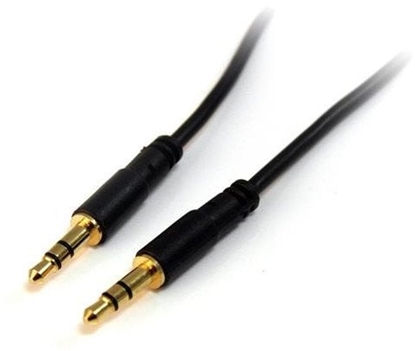 Изображение StarTech.com MU10MMS 3,5 mm Aux-Kabel (3m, schlank, St/St, Audiokabel, Kopfhorerkabel , 3,5mm Klinkenkabel) - Audiokabel - mini-phone stereo 3.5 mm mannlich zu mini-phone stereo 3.5 mm mannlich - 3 m - Schwarz - fur P/N: KITBXAVHDPEU, KITBXAVHDPNA, K