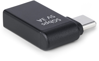 Изображение StarTech.com Right Angled USB-C to USB-A Adapter, USB 5Gbps, Compact USB-C Male to USB-A Female Adapter, Metal Housing, M/F - USB-Adapter - 24 pin USB-C (M) rechtwinklig zu USB (W) - USB 3.2 Gen 1 - 5 V - 3 A - Passiv, up to 5 Gbps data transfer rate