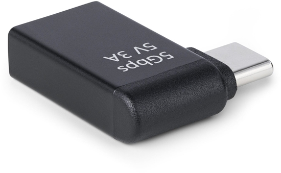 Picture of StarTech.com Right Angled USB-C to USB-A Adapter, USB 5Gbps, Compact USB-C Male to USB-A Female Adapter, Metal Housing, M/F - USB-Adapter - 24 pin USB-C (M) rechtwinklig zu USB (W) - USB 3.2 Gen 1 - 5 V - 3 A - Passiv, up to 5 Gbps data transfer rate