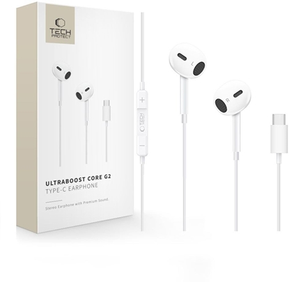 Изображение Suchawki douszne Tech-Protect Ultraboost USB-C Earphone Core G2 White