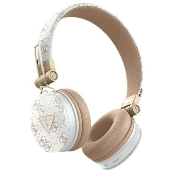 Picture of Suchawki Guess Guess Bluetooth ENC GUBH70E4PTMH on-ear headphones white 4G Triangle Round Shape