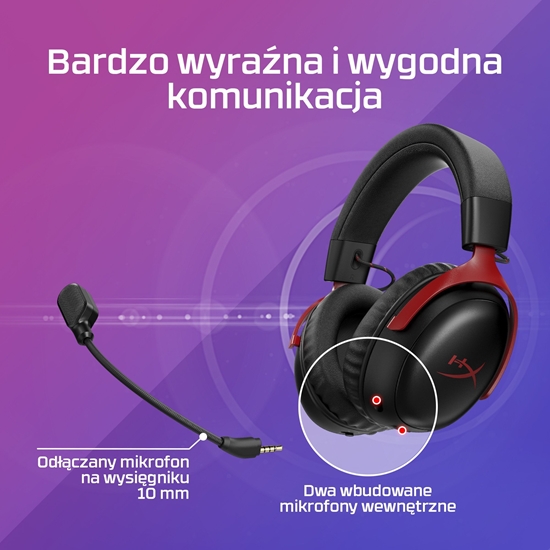 Picture of Suchawki HyperX Cloud III Wireless Czerwone (A59Z0AA)