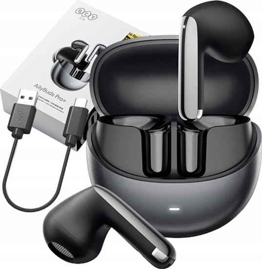 Изображение Suchawki QCY Bezprzewodowe suchawki douszne TWS QCY HT 10 Pro, ANC (czarne)