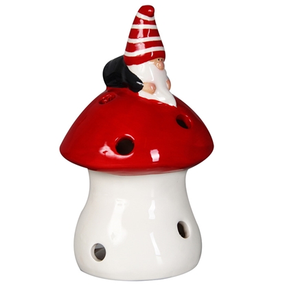 Изображение Svečturis Rūķis uz sēnes 12cm