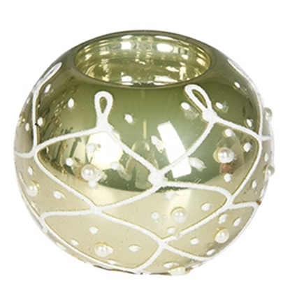 Picture of Svečturis tējassvecei 8x8cm stikla, balts