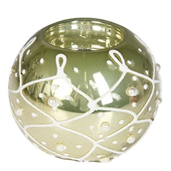 Picture of Svečturis tējassvecei 8x8cm stikla, balts