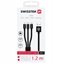 Picture of Kabel USB Swissten USB-A - USB-C + microUSB + Lightning 1.2 m Czarny (8595217481541)