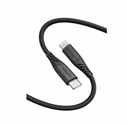 Attēls no Swissten Soft Silicone USB-C - USB-C 60W Cable 0.4m