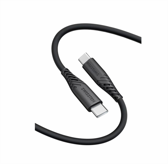Изображение Swissten Soft Silicone USB-C - USB-C 60W Cable 0.4m