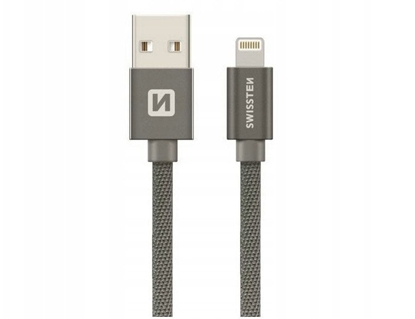 Picture of Kabel USB Swissten USB-A - Lightning 0.2 m Szary (8595217455580)