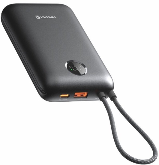 Picture of Swissten Voltbox 35W Power Bank 20000 mAh with Built-In Cables USB-C and Lightning
