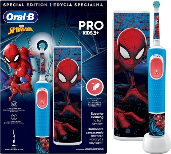 Picture of Szczoteczka Oral-B Vitality Pro Kids 103 Spiderman + Etui Blue
