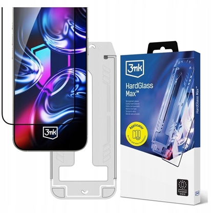 Изображение Szko hartowane 3MK HardGlass Max z aplikatorem do Apple iPhone 14 Pro