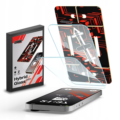 Picture of Szko hybrydowe GrizzGlass HybridGlass Easy do Apple iPhone 12 [2 PACK]