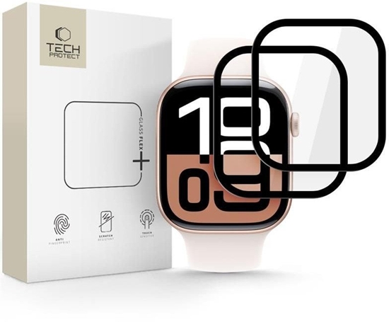 Picture of SZKO HYBRYDOWE TECH-PROTECT GLASS FLEX+ 2-PACK APPLE WATCH 10 (42 MM) BLACK