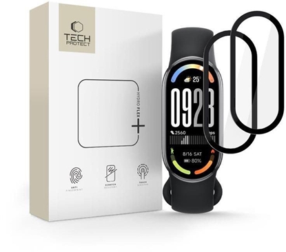 Attēls no Szko hybrydowe Tech-Protect Glass Flex+ do Xiaomi Smart Band 10 / 10 NFC Black [2 PACK]