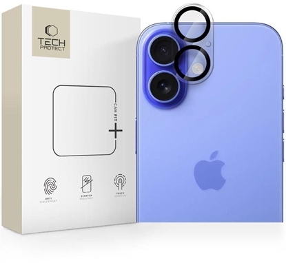 Attēls no Szko na obiektyw aparatu Tech-Protect Cam Fit+ Apple iPhone 16 / 16 Plus Clear