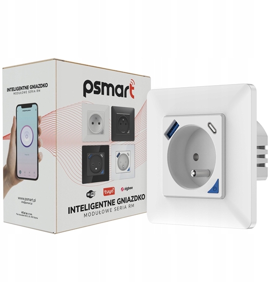 Picture of T400U PSMART Smart gniazdo biae Wi-Fi TUYA pomiar USB+USB-C