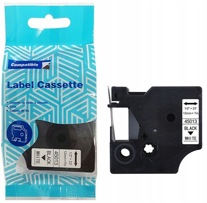Picture of Tama DYMO D1 45013 12mm x 7m S0720530 czarny na biaym zamiennik