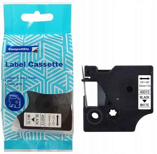 Picture of Tama DYMO D1 45013 12mm x 7m S0720530 czarny na biaym zamiennik