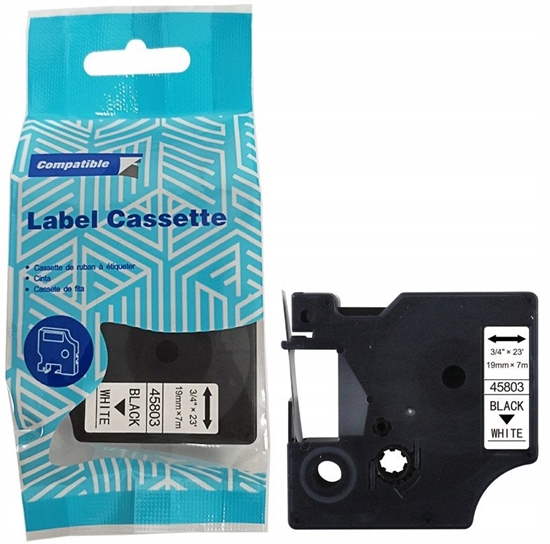Picture of Tama DYMO D1 45803 19mm x 7m S0720830 czarny na biaym zamiennik