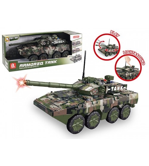 Picture of Tanks ar skaņu un gaismu, inercija 26 cm 612709