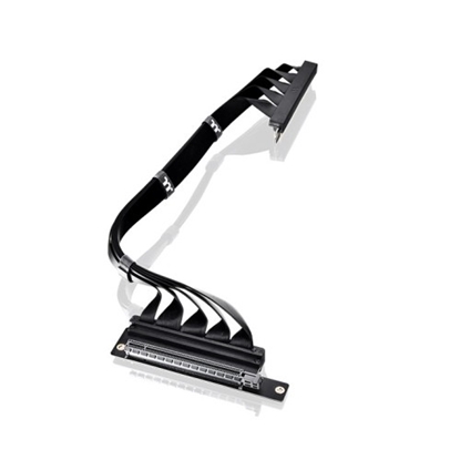 Attēls no Taśma Riser  - PCI- E 4.0 x16 Extender - 400 mm Dual 90°