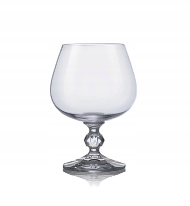 Attēls no Taurs brendiui 250ml Claudia 6 vnt. be dekoro (BOHEMIA CRYSTAL)