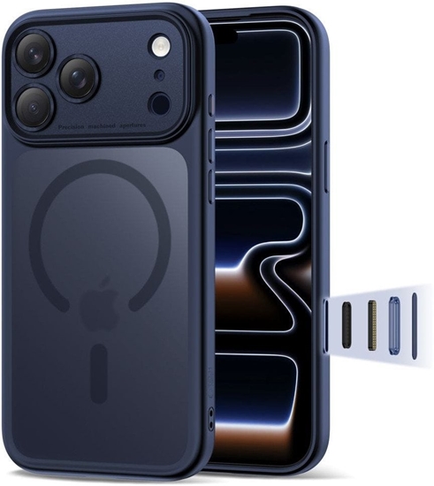 Изображение Tech-Protect Tech-Protect Magpeak Magsafe CC Case for iPhone 17 Pro - Matte Navy Blue