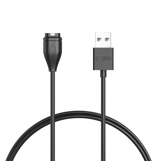 Picture of TECH-PROTECT MC04 ULTRABOOST CHARGING USB CABLE 100CM GARMIN WATCH BLACK
