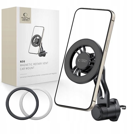 Picture of TECH-PROTECT N56 MAGNETIC MAGSAFE ROTABLE VENT CAR MOUNT BLACK