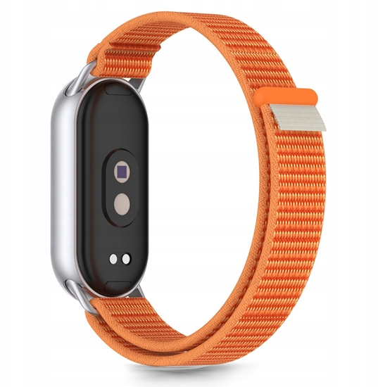 Picture of Tech-Protect watch strap Nylon Stripe Xiaomi Smart Band 8/9/10, orange/grey