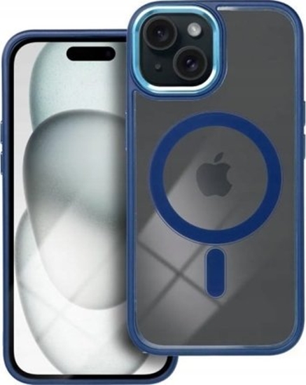 Изображение TelForceOne WYP ETUI CASE PLECKI Color Edge Mag Cover kompatybilny z MagSafe do IPHONE 15 (niebieski)