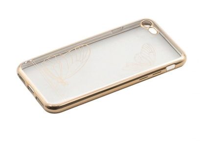 Picture of Tellur Apple Cover Silicone for iPhone 7 Butterfly gold