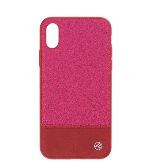 Picture of Tellur Apple Cover Synthetic Leather Glitter II for iPhone X/XS pink