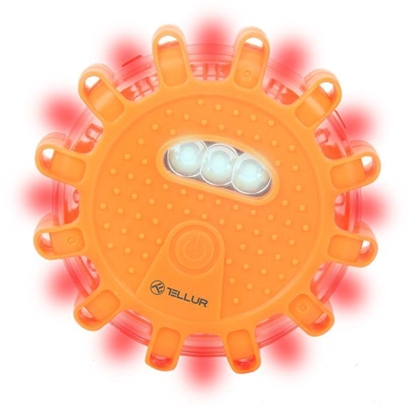 Изображение Tellur Basic LED emergency signal and flashlight, 3 x AAA, magnetic, orange