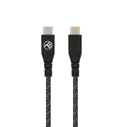 Attēls no Tellur Green Data cable Type-C to Type-C 3A PD60W 1m nylon black