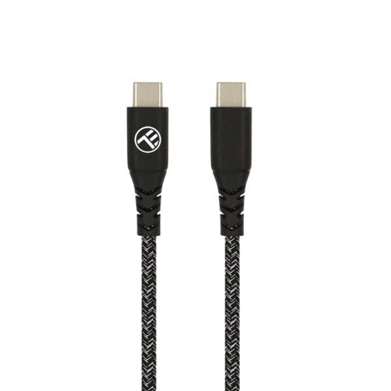 Picture of Tellur Green Data cable Type-C to Type-C 3A PD60W 1m nylon black