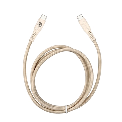 Attēls no Tellur Green Data Cable Type-C to Type-C 3A PD60W 1m nylon cream